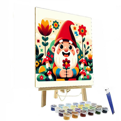 Playful Garden Gnome Painting By Numbers Kit