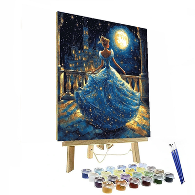 Cinderella's Midnight Waltz - Disney Inspired Number Painting