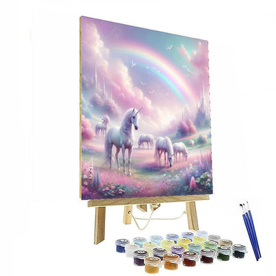 Fantastical Unicorn Meadow Paint By Color