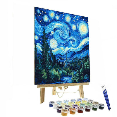 Vincent Van Gogh Inspired Starry Forests In Van Gogh Style  Paint By Number