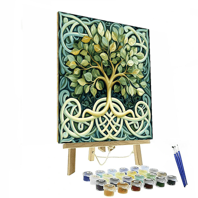 William Morris Inspired Ancient Celtic Mystique  Paint By Color