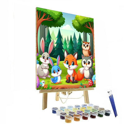 Cute Critters In The Woods Paint By Color