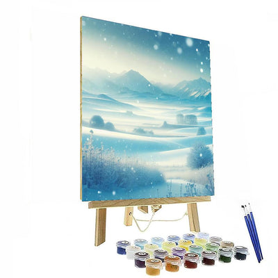 Winter's Tranquil Glow Paint By Color