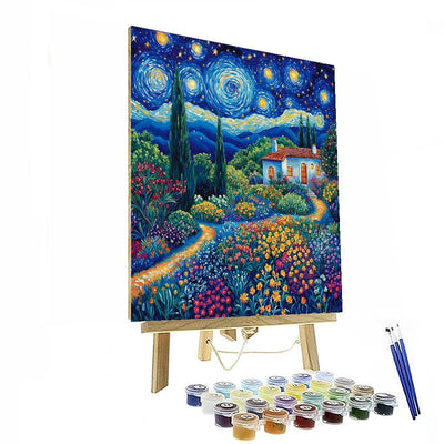 Vincent Van Gogh Inspired Starry Garden Vistas  Paint By Numbers