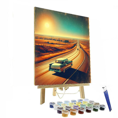 Vintage Americana Road Trip Painting Number Kit