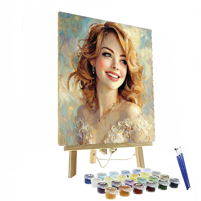 Emma Stone: A Star Rising In La La Land Paint By Numbers Art