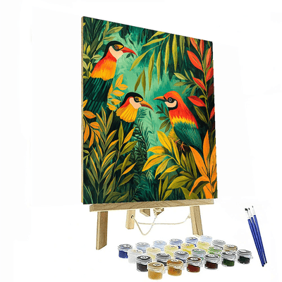Henri Rousseau Inspired Jungle Serenade  Paint By Numbers