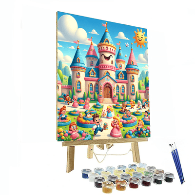 Cheerful Castle Paint By Numbers Art