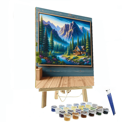 Charming Mountain Retreat Painting By Numbers Kit