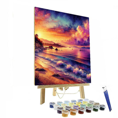 Sunset At The Bay Painting By Numbers Kit