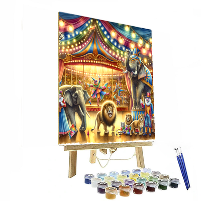 Colorful Animal Circus Painting Number Kit