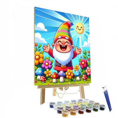 Gleeful Garden Gnome Number Painting