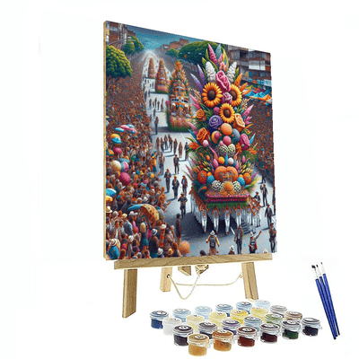 Flower Festival - Medellín, Colombia Painting By Numbers Kit