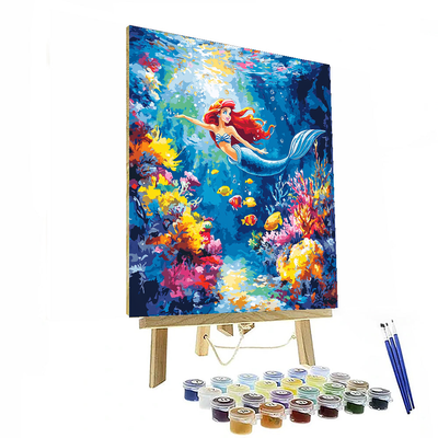 Princess Ariel Undersea Adventure - Disney Inspired Painting By Numbers Kit