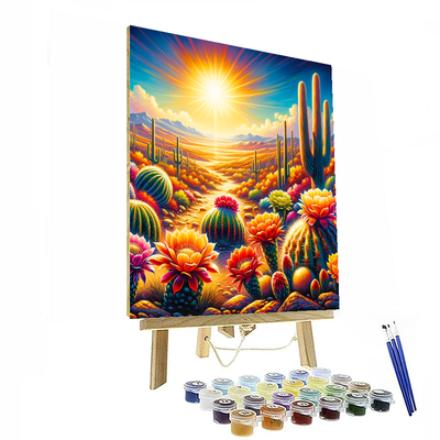 Cactus Blooming Paint By Color