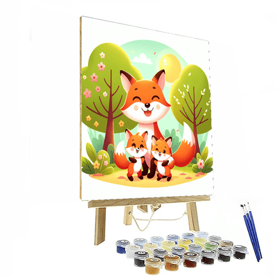 Friendly Fox Family Numbered Painting Kits