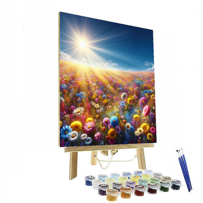 Sunlit Flower Meadow Paint By Numbers Art