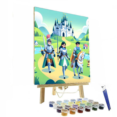 Castle Adventure With Enchanted Knights Paint By Number