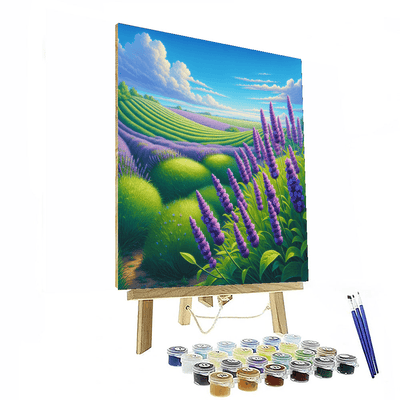 Gentle Breeze In Lavender Fields Numbered Painting Kits