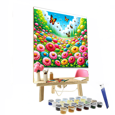 Cheery Flower Garden Paint By Numbers