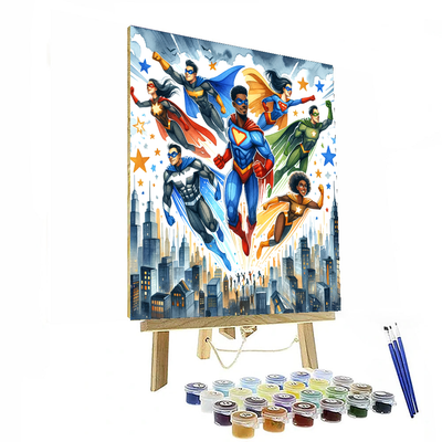 Adventurous Superheroes Paint By Numbers Kits