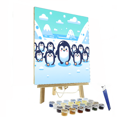 Arctic Adventures With Cozy Penguins Paint By Number