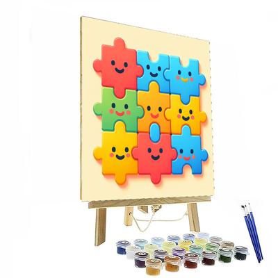 Joyful Jigsaw Puzzle Painting By Numbers Kit