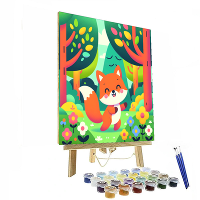 Charming Little Fox Paint By Numbers Art