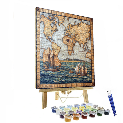 Leonardo Da Vinci Inspired Historical Voyage  Paint By Numbers Art