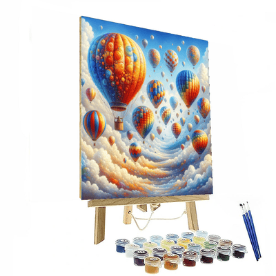 Dreamy Hot Air Balloon Adventure Paint By Number