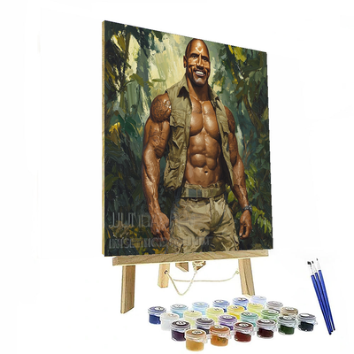 Dwayne Johnson: The Titan's Trail Of Triumphs Paint By Numbers Kits