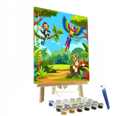 Whimsical Jungle Journey Painting By Numbers Kit