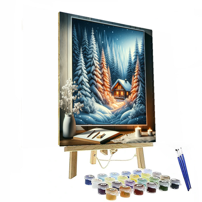 Charming Winter Landscape Paint By Numbers