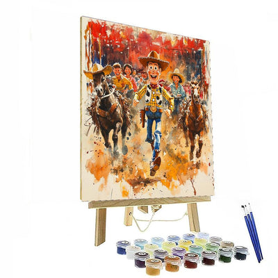 Woody And Friends Rodeo - Disney Inspired Paint By Numbers Art