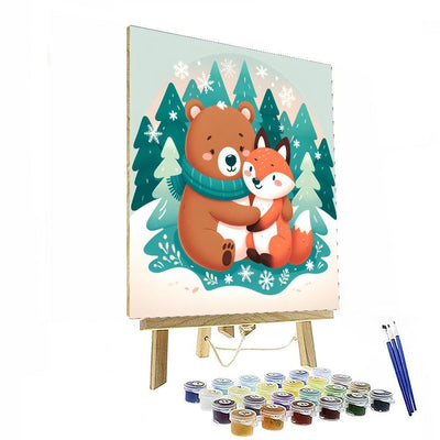 Cozy Winter Animals Paint By Numbers