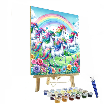 Galloping Unicorns Paint By Numbers