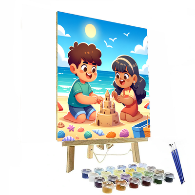 Summer Beach Day DIY Paint By Numbers