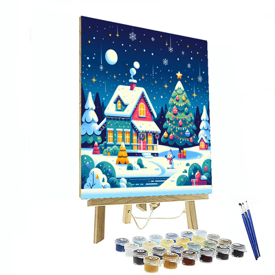 Charming Holiday Scenes Numbered Painting Kits