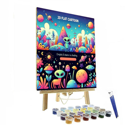 Alien Planet Adventure Painting By Numbers Kit