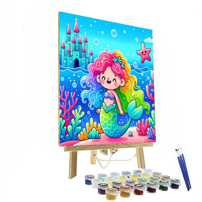 Underwater Mermaid Palace Paint By Numbers Kits