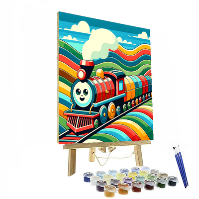 Cheerful Train Adventure Painting By Numbers Kit