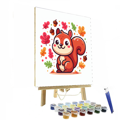 Naughty Squirrel Number Painting