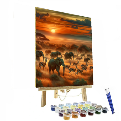 Safari Dawn Exploration Numbered Painting Kits