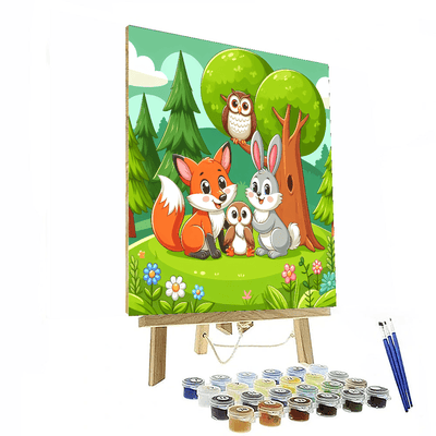 Cute Forest Friends Painting By Numbers Kit