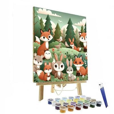 Woodland Critters Paint By Numbers Art