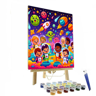 Playful Planet Explorers Paint By Numbers Art