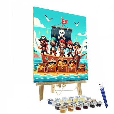 Friendly Pirate Crew Paint By Numbers Art