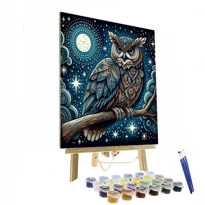 Inspiring Owl Wisdom Number Painting