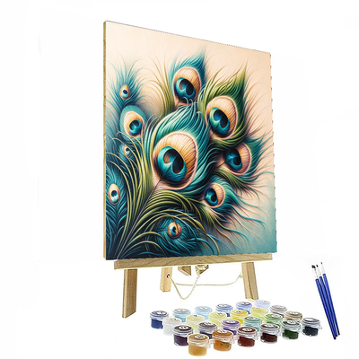 Elegant Peacock Feathers Paint By Numbers Kits