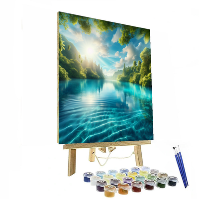 Sapphire Lagoon Serenity Number Painting